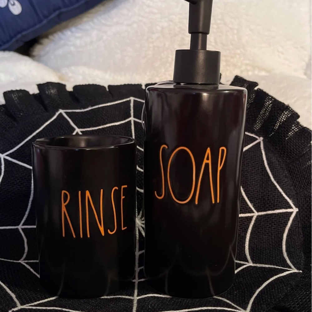 Rae Dunn Halloween bathroom set